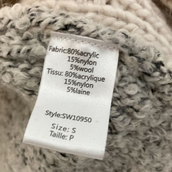 Elan Thick Knit Two Toned Short Dolman Sleeves oversize cardigan size small - Picture 8 of 12